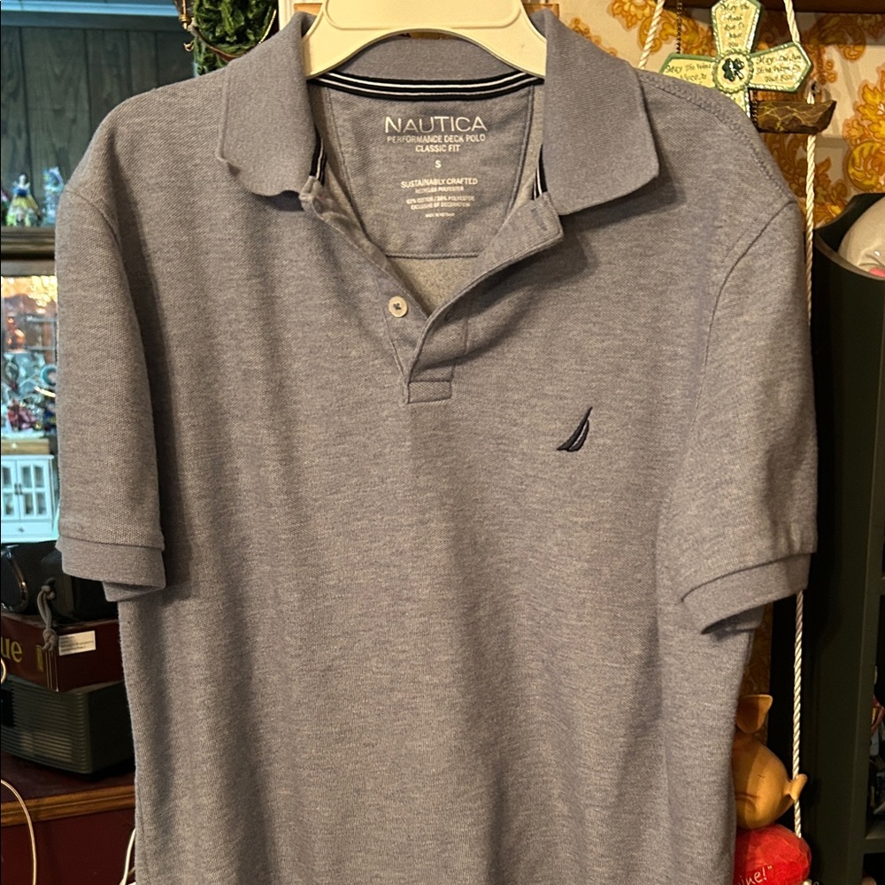 Nautica Men's Classic Gray Polo Shirt